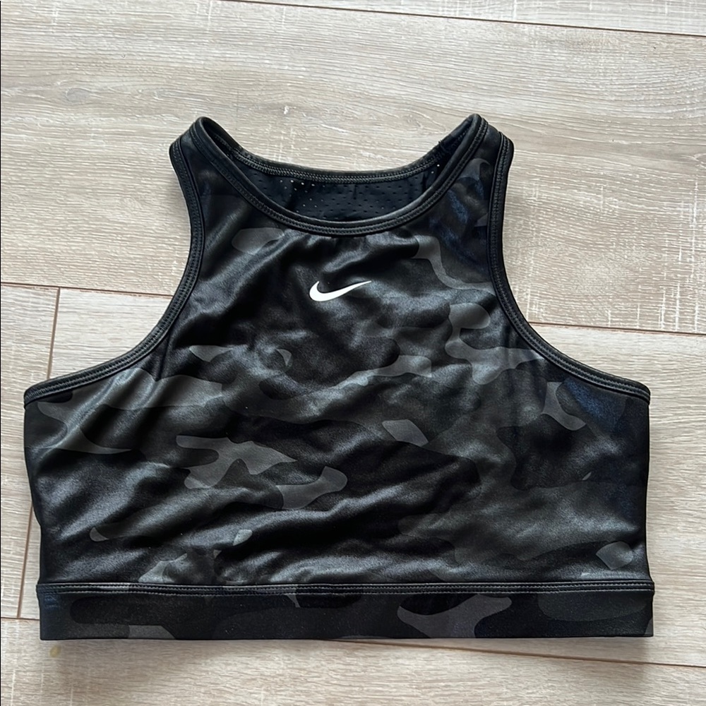 Nike Black Camouflage Sports Bra
